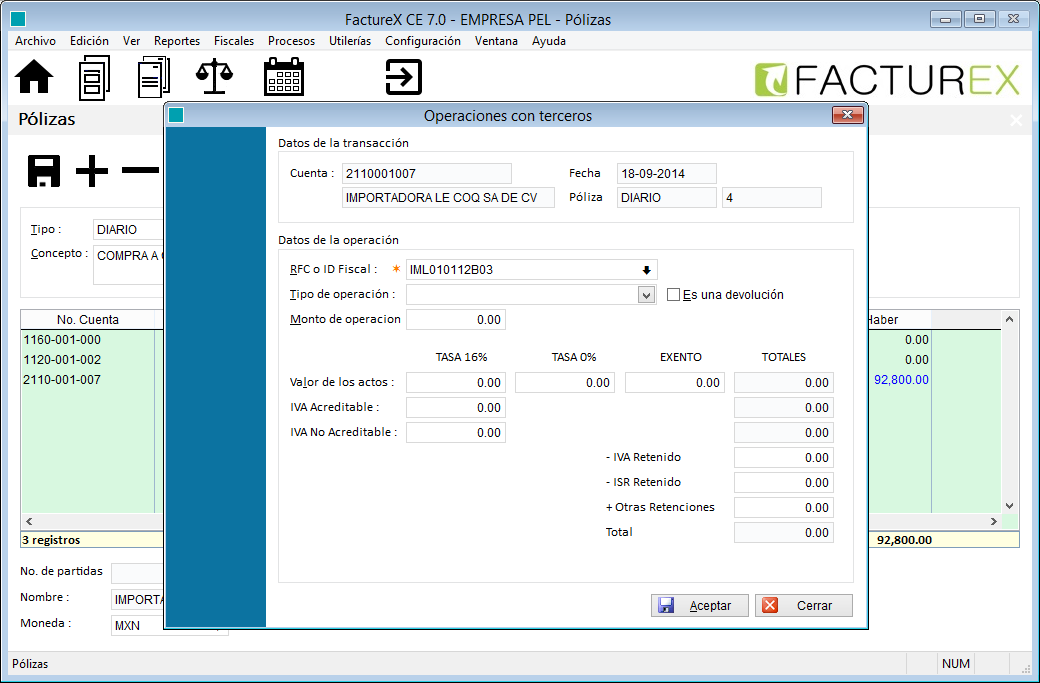 Datos fiscales