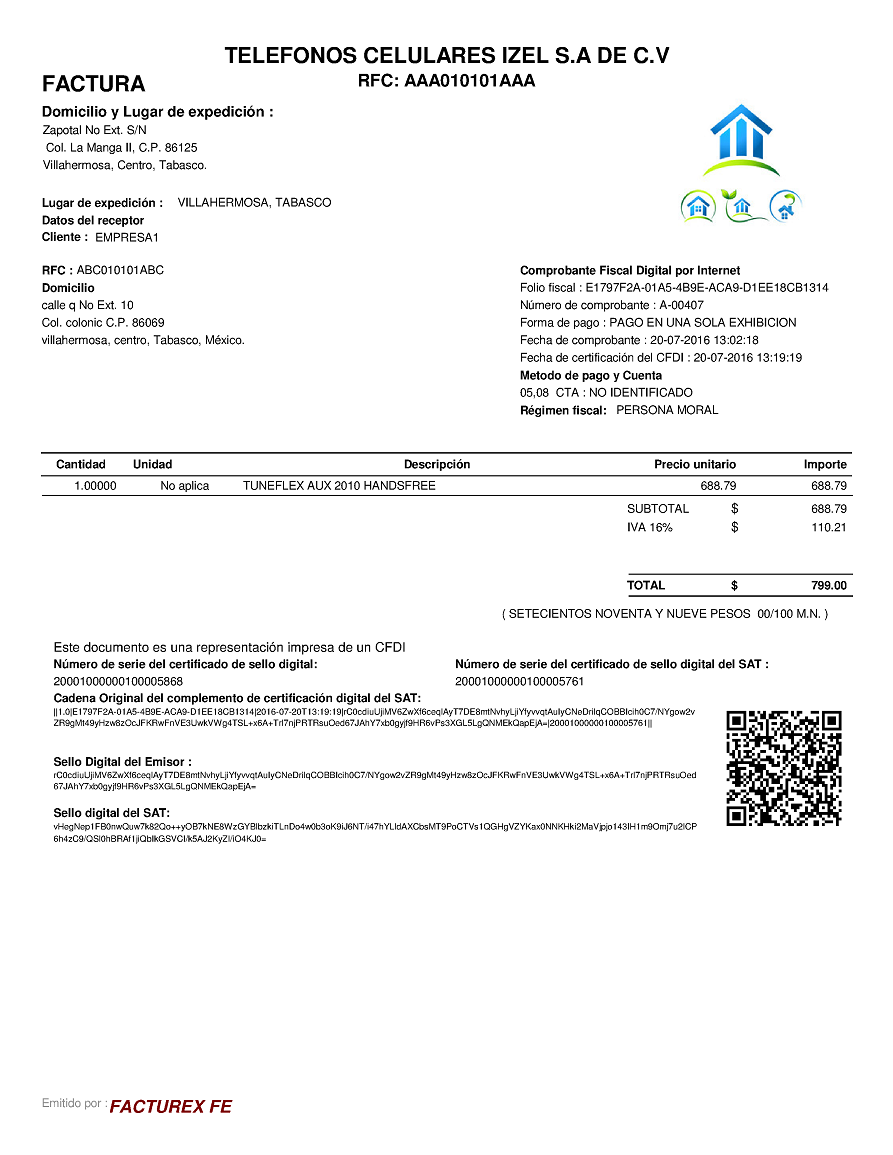 Factura Electrónica (CFDI) - FactureX